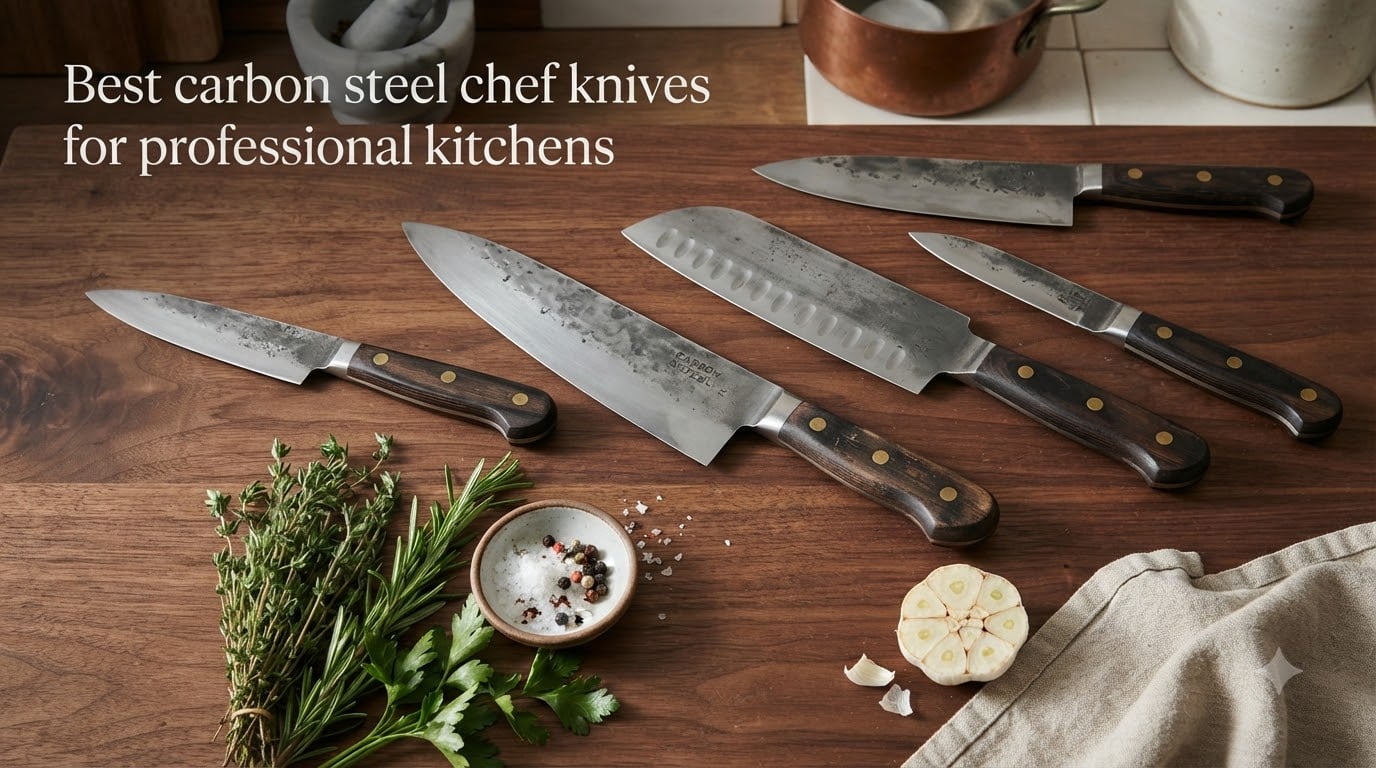 Best carbon steel chef knives for professional kitchens