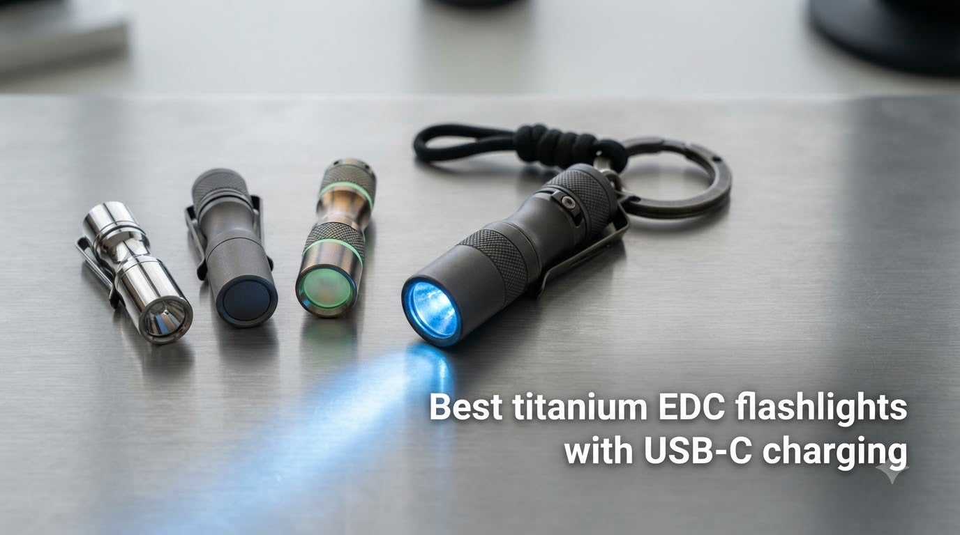 Best titanium EDC flashlights with USB-C charging