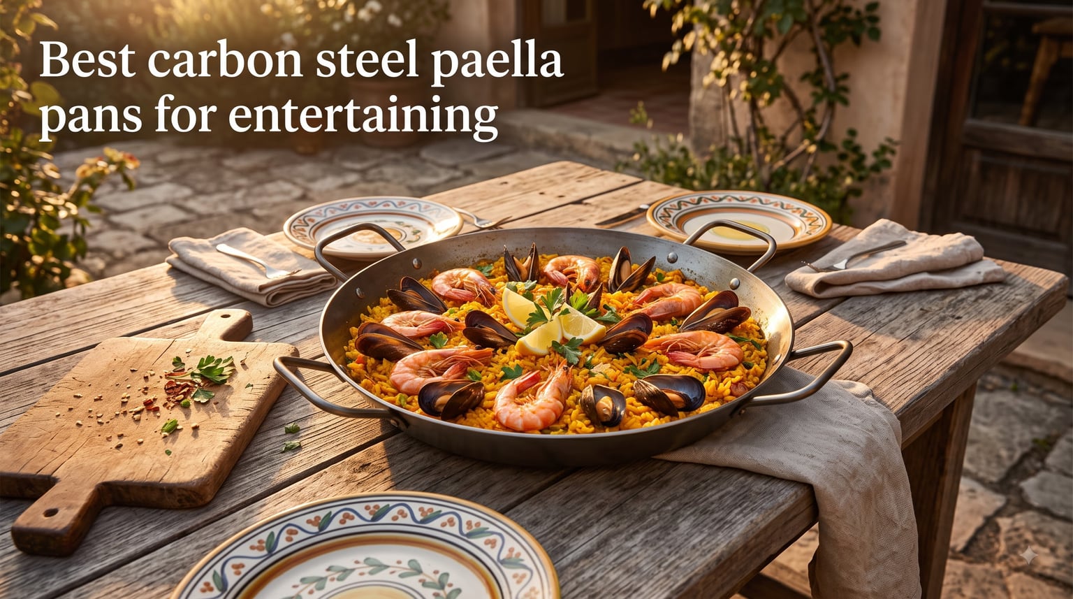Best carbon steel paella pans for entertaining