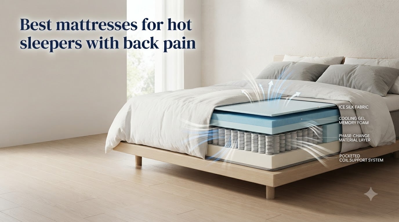Best mattresses for hot sleepers with back pain