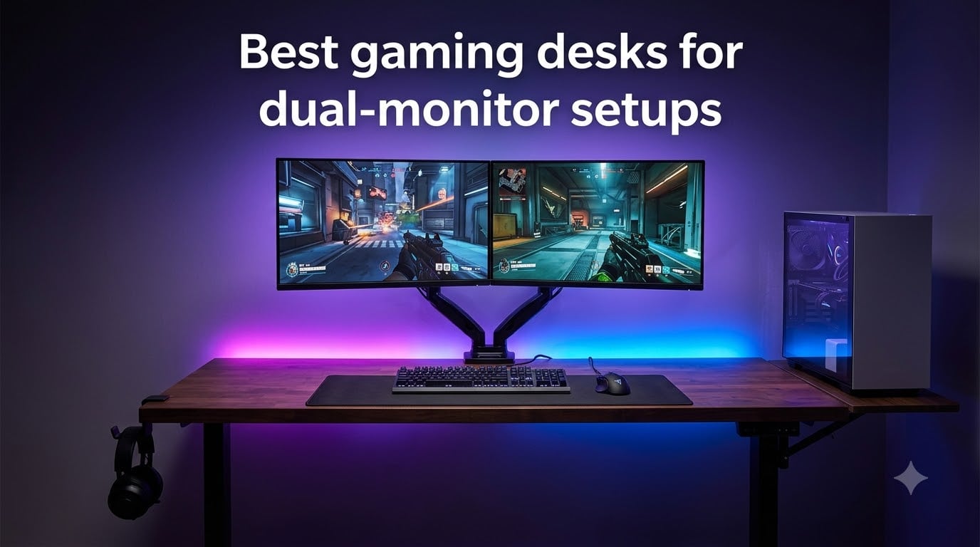Best gaming desks for dual-monitor setups
