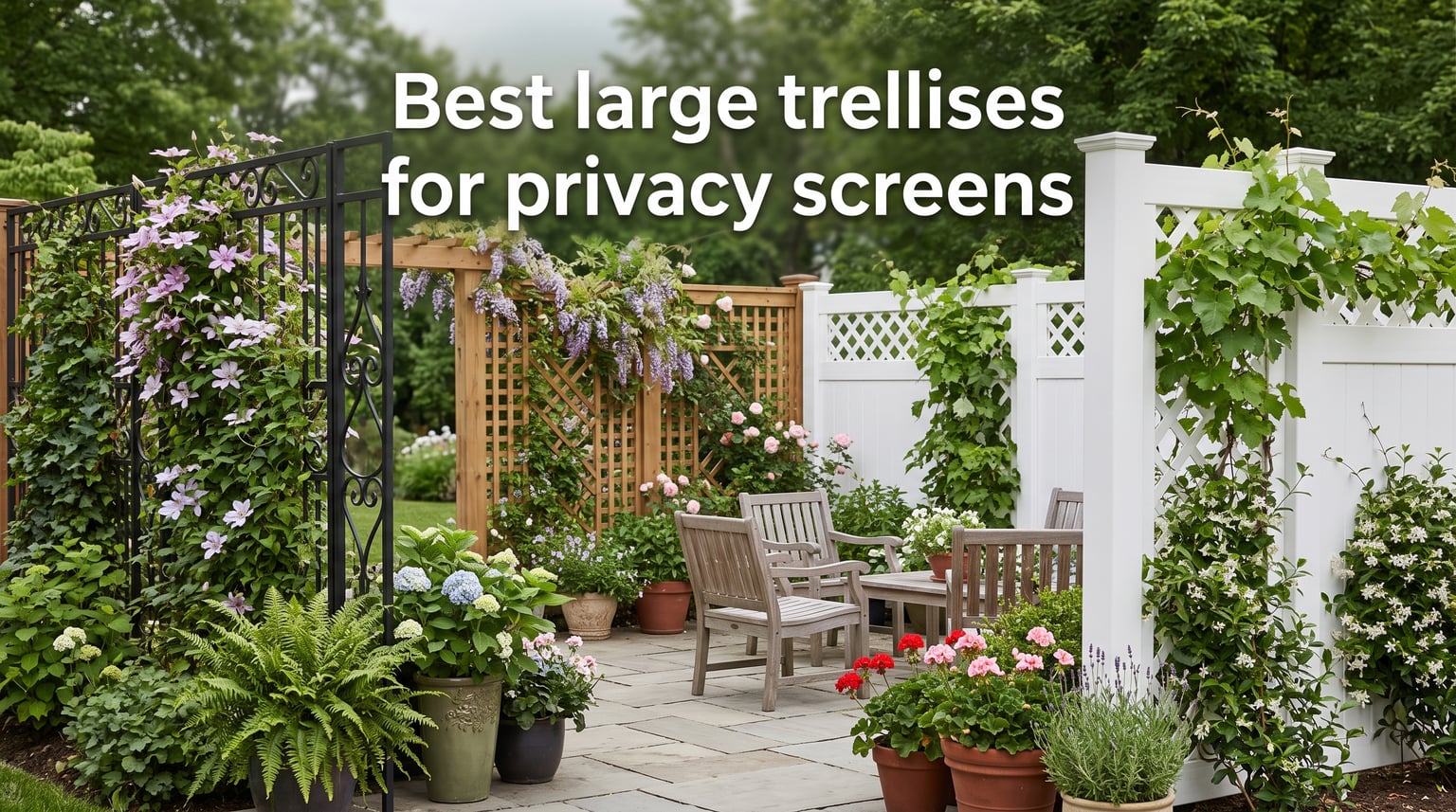 Best large trellises for privacy screens