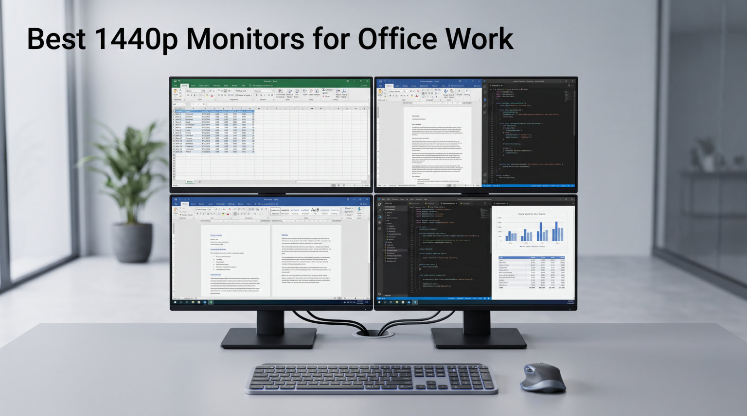 Best 1440p Monitors for Office Work