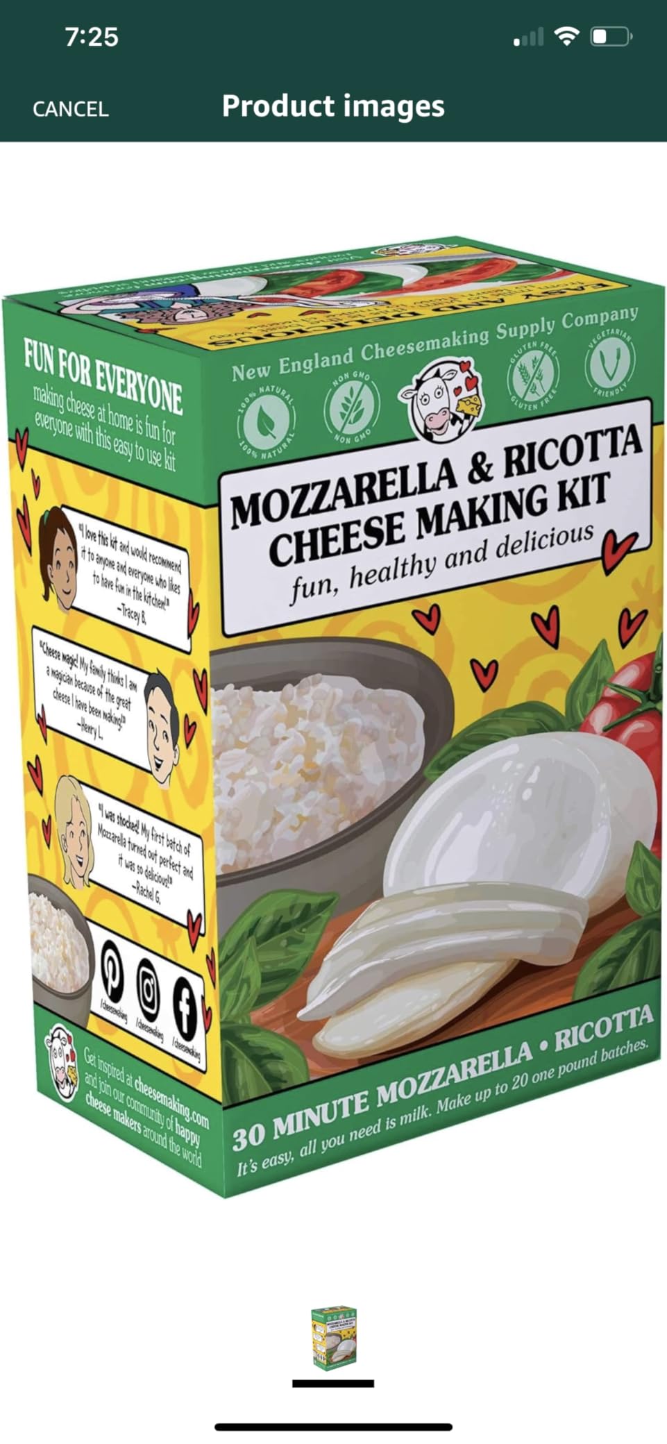Mozzarella and Ricotta Cheese Making Kit customer photo 2