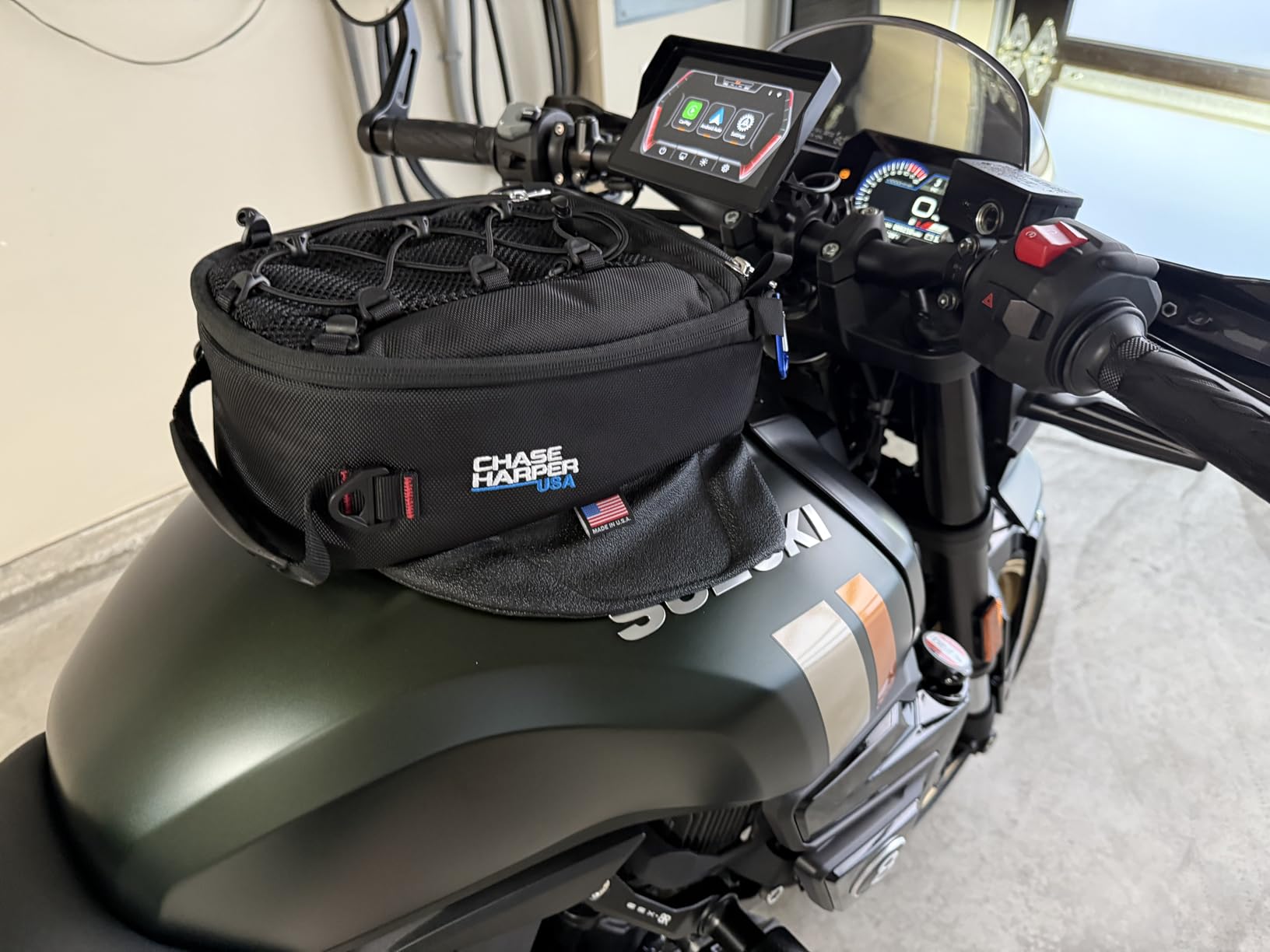 Chase Harper USA 450 Magnetic Tank Bag, Water-Resistant, Tear-Resistant, Industrial Grade Ballistic Nylon with Anti-Scratch Rubberized Polymer Bottom, Strong Neodymium Magnets – Black customer photo 2