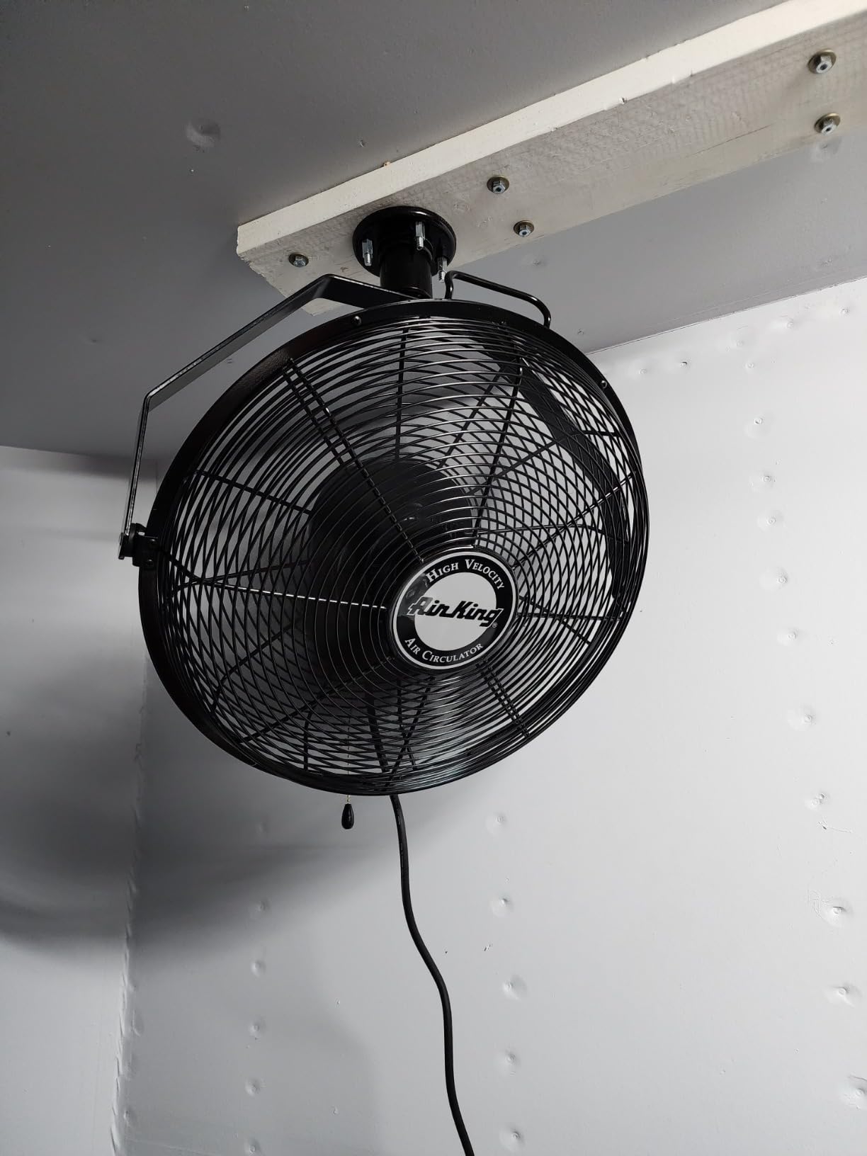 Air King 9718 18-Inch Industrial Grade Ceiling Mount Fan,Black customer photo 2
