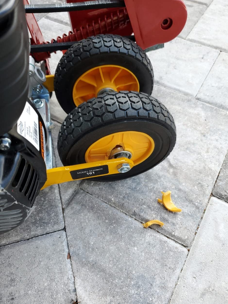 McLane 9 Inch Gas Powered Walk Behind Lawn Edger with 4 Rubber Wheels, 5.50 Gross Torque Engine and Spring Steel Blade, Powder Coat Finish, Red/Yellow customer photo 2