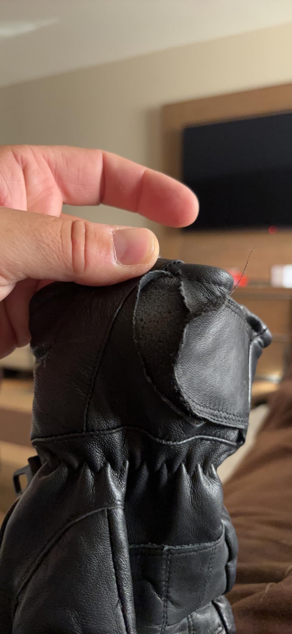 Touring Winter Motorcycle Gloves, 100% Natural Sheep Leather Warm Gauntlet customer photo 1