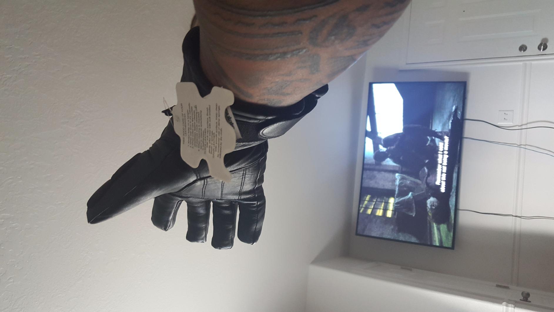 Touring Winter Motorcycle Gloves, 100% Natural Sheep Leather Warm Gauntlet customer photo 2