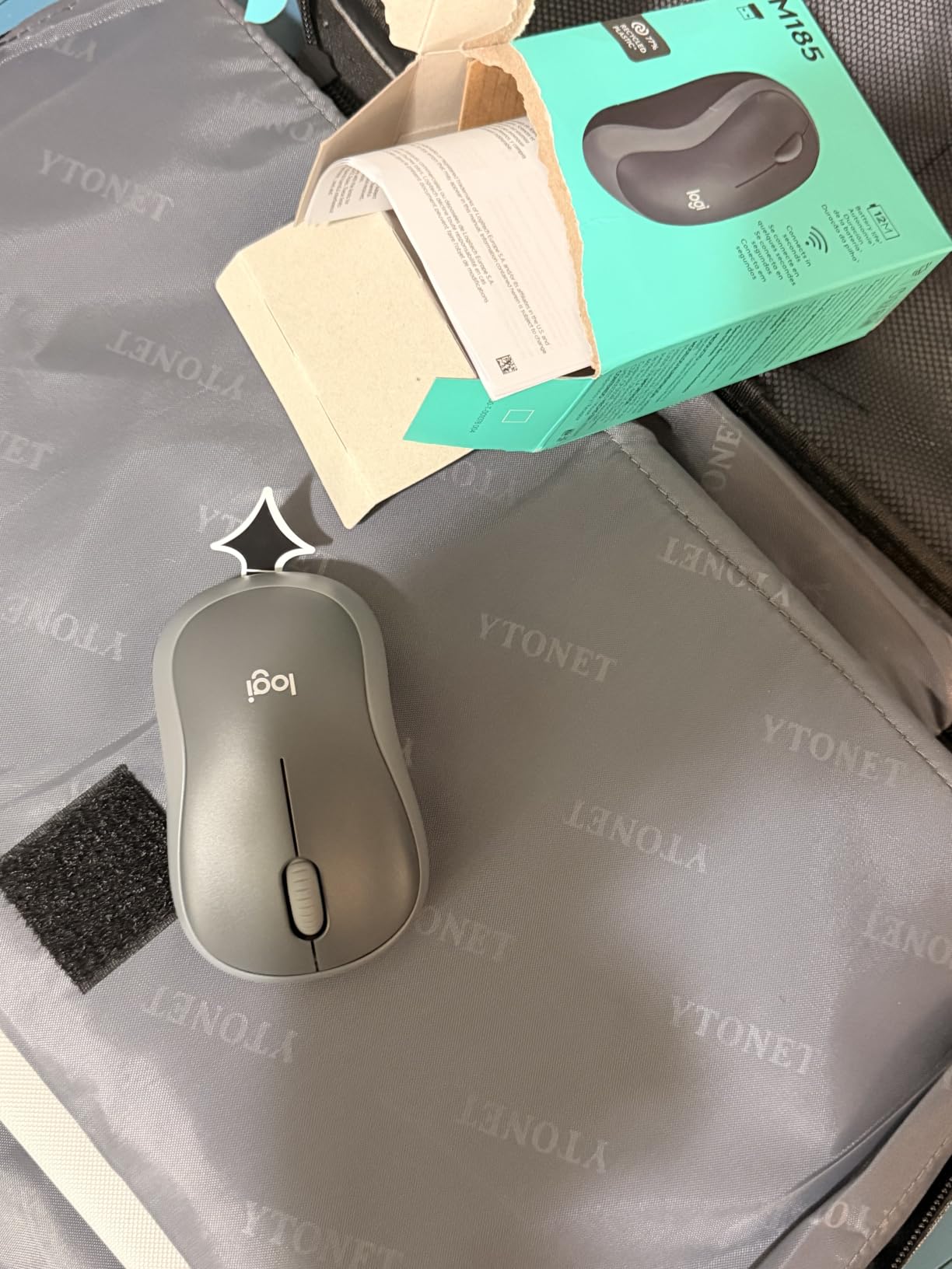 Logitech M185 Compact Ambidextrous 2.4 GHz Wireless Mouse - Swift Grey customer photo 1
