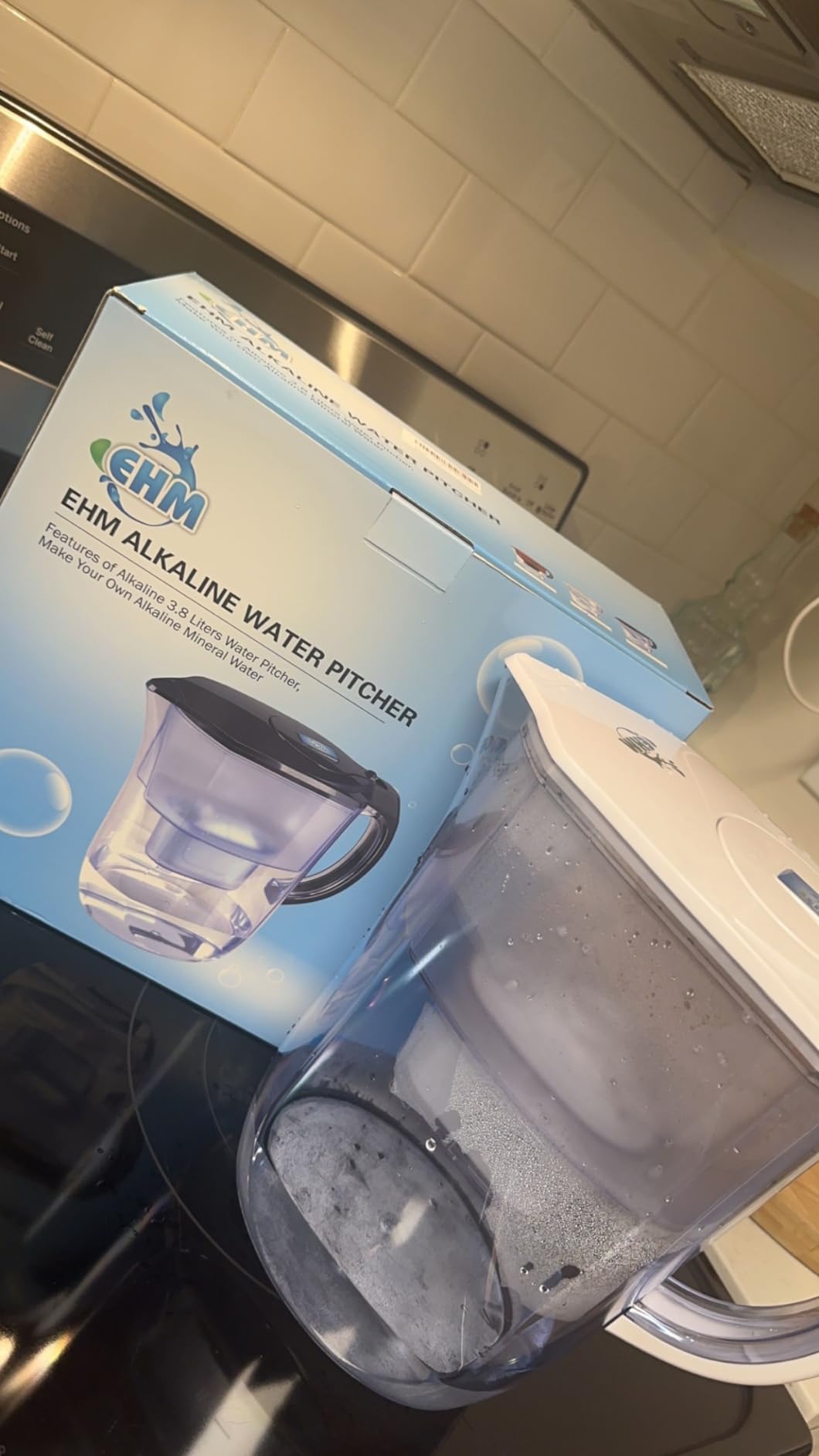 Ehm Ultra Premium Alkaline Water Filter Pitcher - 3.8L, Activated Carbon Filter- BPA Free, Healthy, Clean, & Toxin-Free Mineralized Alkaline Water in Minutes- Up to 9.5 pH-2025 customer photo 1