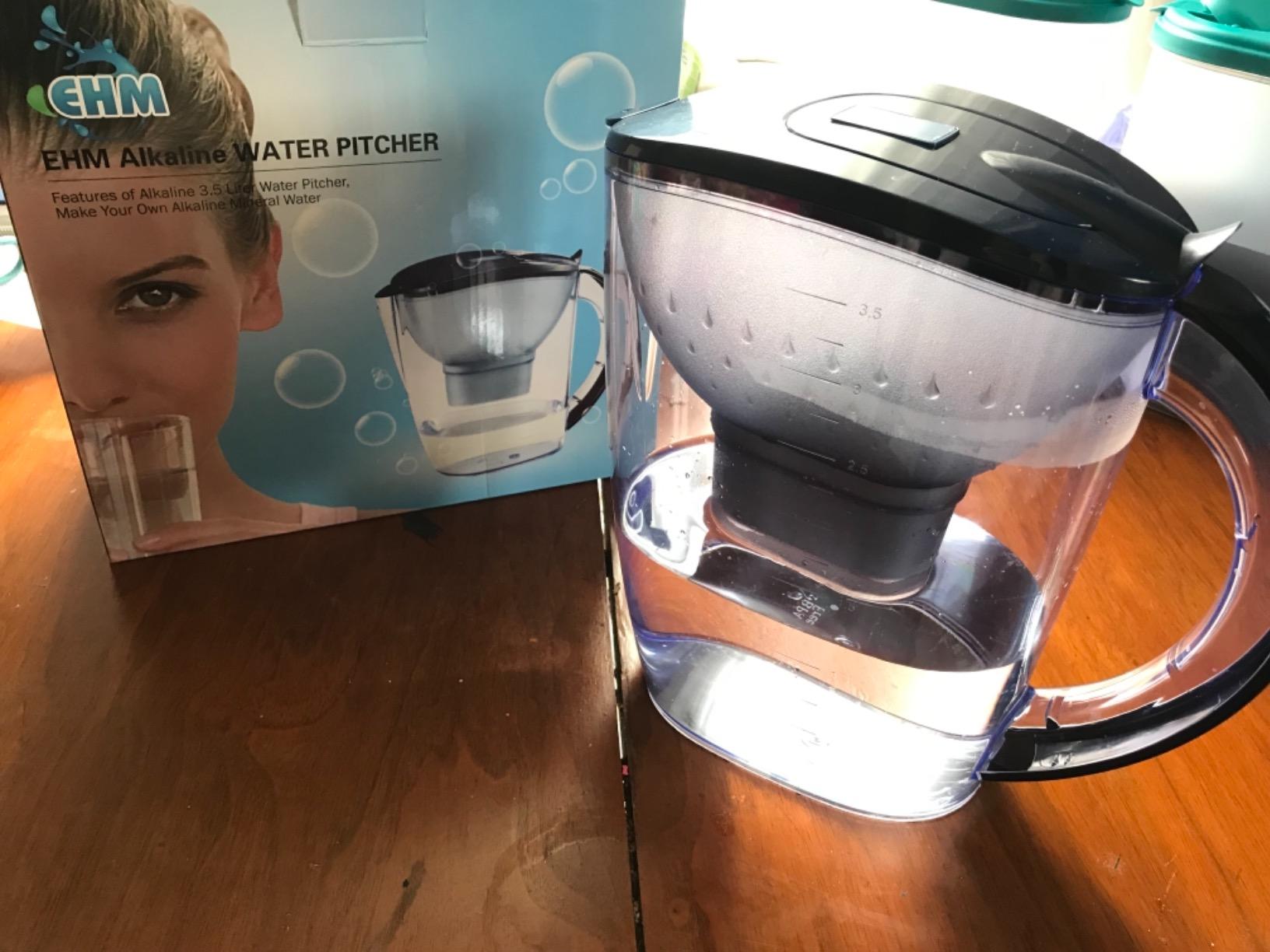 Ehm Ultra Premium Alkaline Water Filter Pitcher - 3.8L, Activated Carbon Filter- BPA Free, Healthy, Clean, & Toxin-Free Mineralized Alkaline Water in Minutes- Up to 9.5 pH-2025 customer photo 2