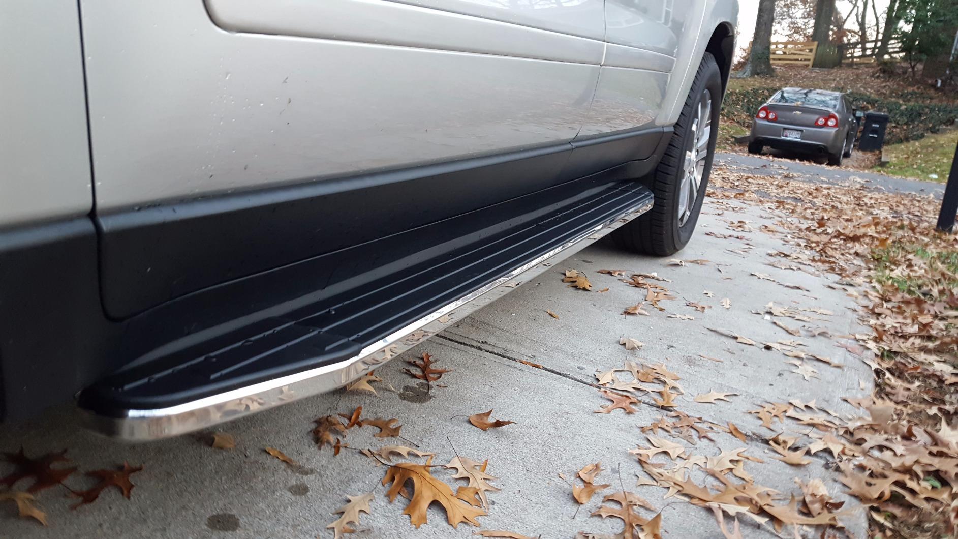 TAC Running Boards Fit 2007-2017 Chevy Traverse (Exclude Denali) | 2007-2016 GMC Acadia (Excluding Denali) | 2007-2010 Saturn Outlook | 2007-2009 Buick Enclave SUV Aluminum Black Side Steps 2 Pcs customer photo 1