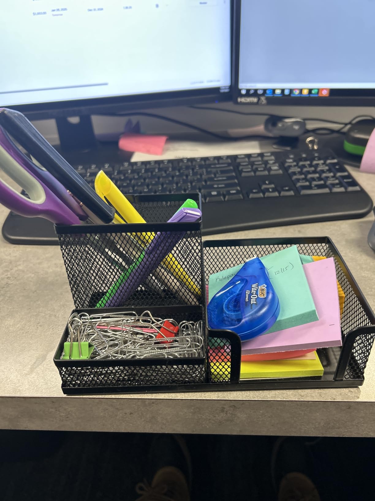 Comix Mesh Pen Holder, Desk Organizer for Home Office, Black customer photo 1