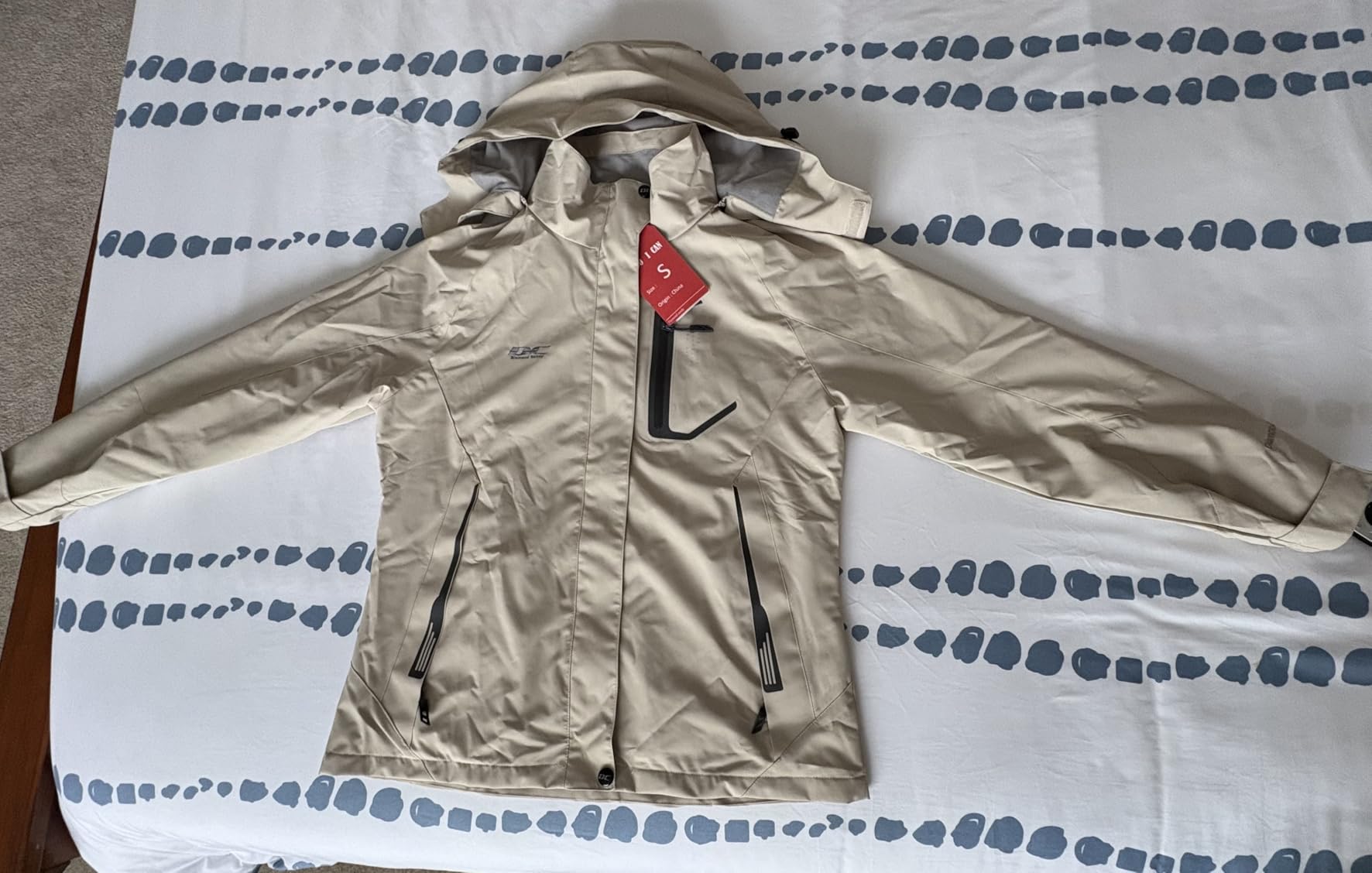Diamond Candy Women's Lightweight Waterproof Hooded Rain Jacket customer photo 1