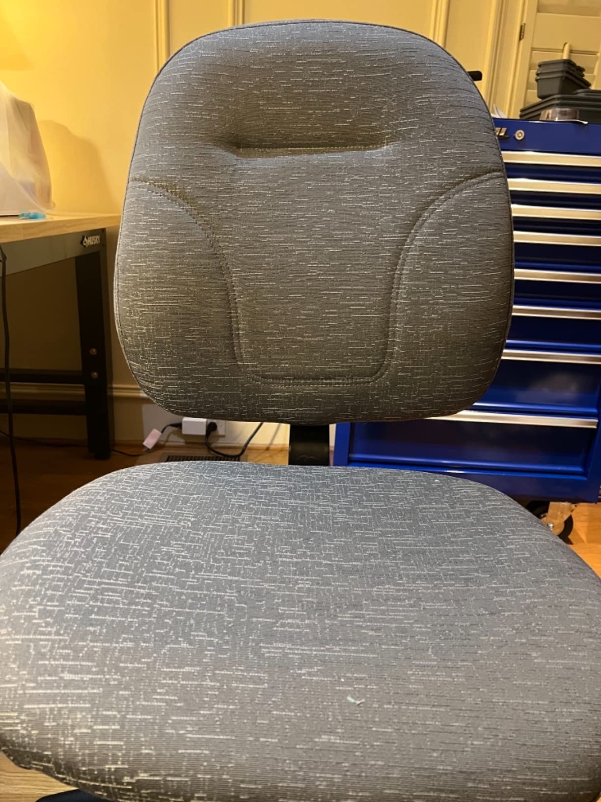 Reliable Ergonomic Task Chair, Sewing Chair, Adjustable Height, Grey customer photo 2