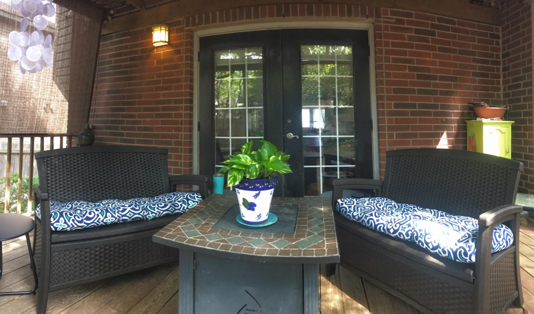 Suncast Outdoor Wicker Love Seat with 23-Gallon Storage, Comfortable Seating for Two, Ergonomic Back Support, All-Weather Furniture for Patio, Deck, and Garden, Java, Made in the USA customer photo 2