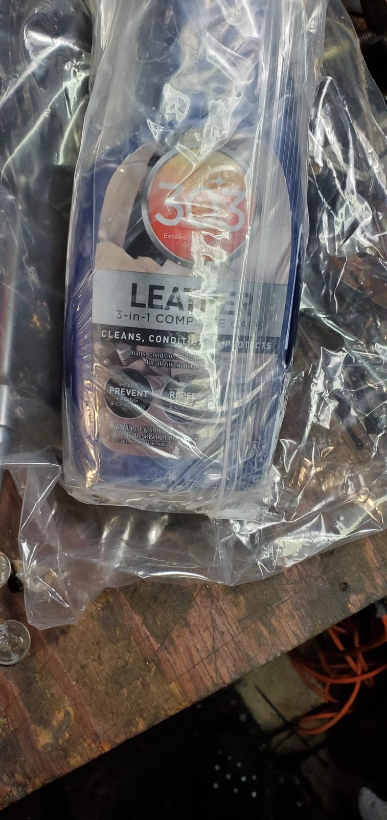303 Products Leather 3-In-1 Complete Care - Cleans, Conditions, & Protects - Helps Prevent Fading & Cracking - Rinse Free Formula - Repels Dust, Lint, & Staining, 16 fl. oz. (30218CSR) Packaging May Vary customer photo 2