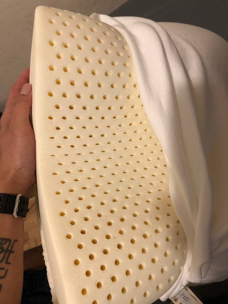 ORGANIC TEXTILES Organic Latex GOLS Certified Contour Bed Pillow with GOTS Certified Organic Cotton Cover (High-Loft, Soft) - Pack of 1 customer photo 1