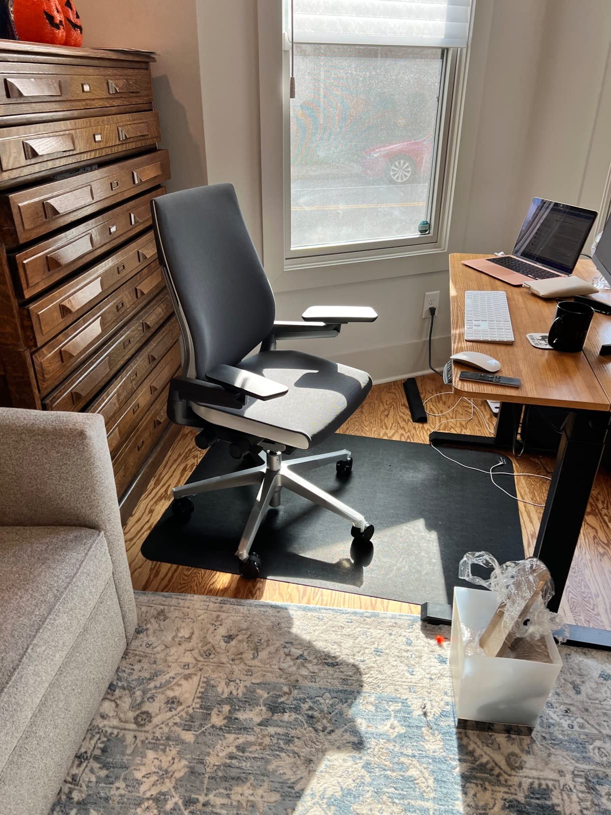 Leap Office Chair, Adjustable, Hard Floors, Licorice Black Fabric | Ergonomic Work Chair with Wheels for Hard Flooring, Supports Unique Body Shape via Natural Glide System & Liveback Technology customer photo 2