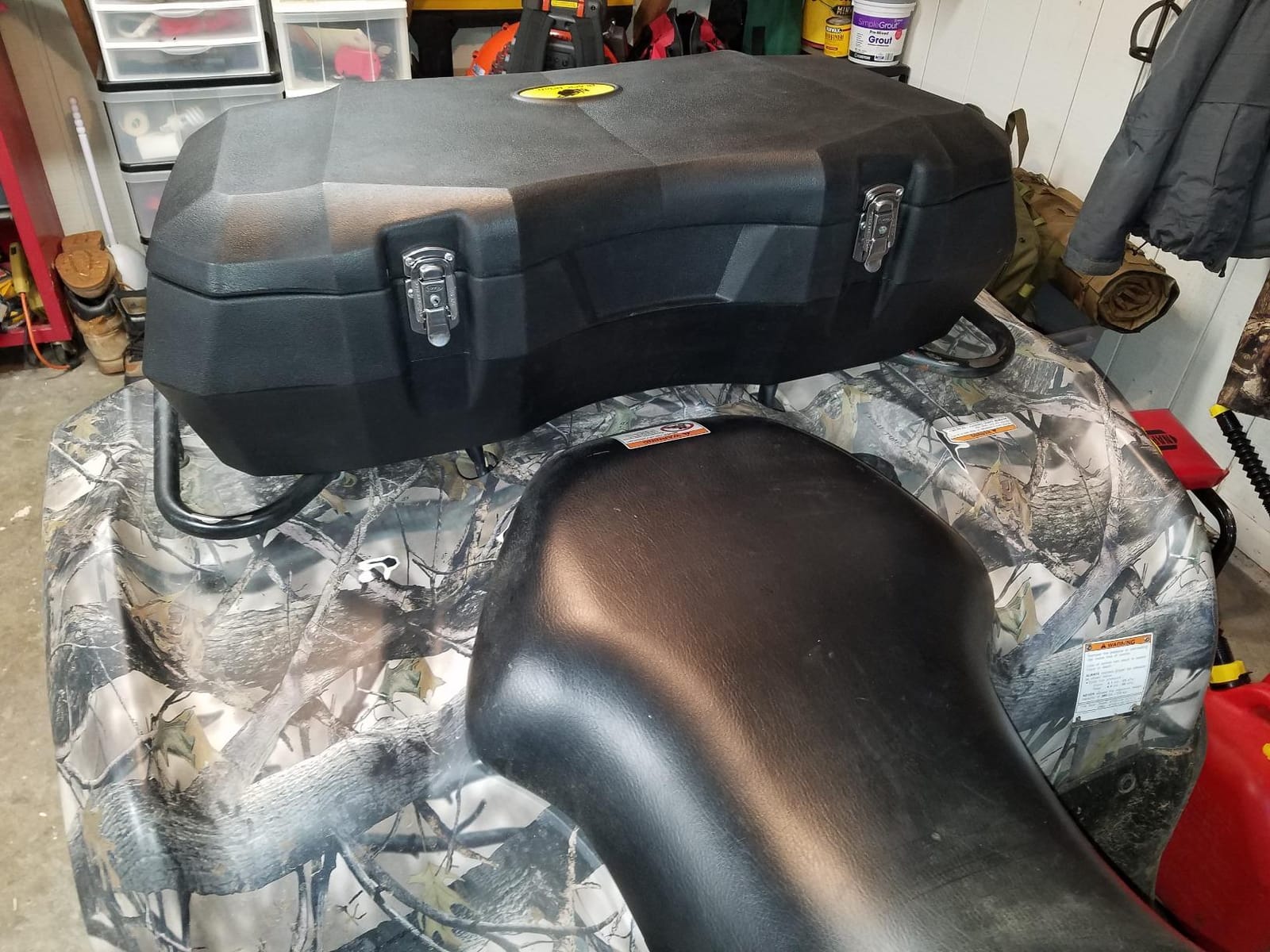 Black Boar ATV Front Storage Box - Features Durable Polyethylene Design w/Stainless Steel Lockable Latches - includes Mounting Hardware - Easily Attaches to Front Tubular Racks (66011) customer photo 1