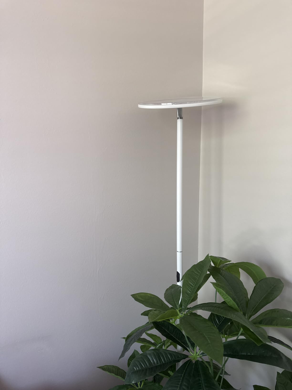 Brightech Sky LED Floor Lamp, Torchiere Super Bright Floor Lamp for Living Room Decor & Office - Dimmable, Tall Standing Lamp with Warm Light for Bedroom & Reading - White customer photo 1