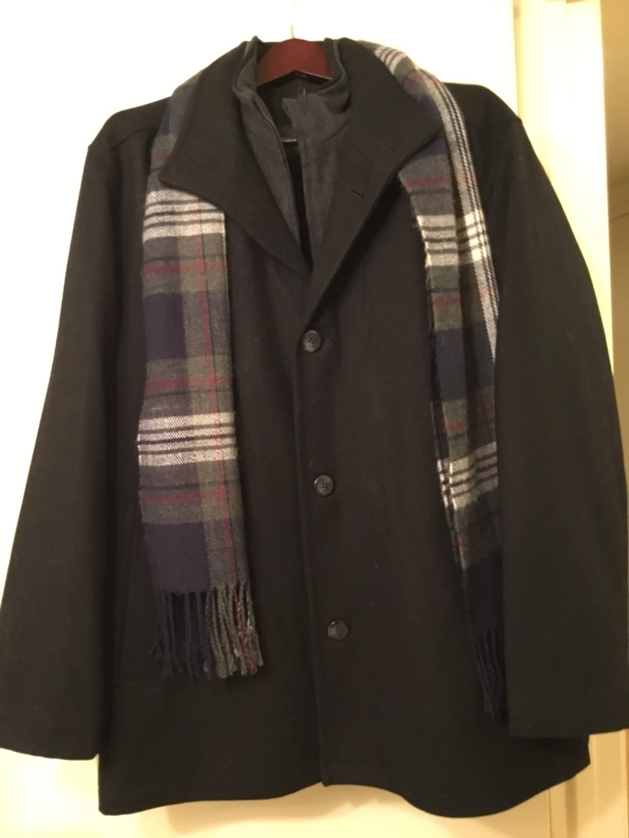 LONDON FOG mens Wool Blend Car Coat With Bib customer photo 2