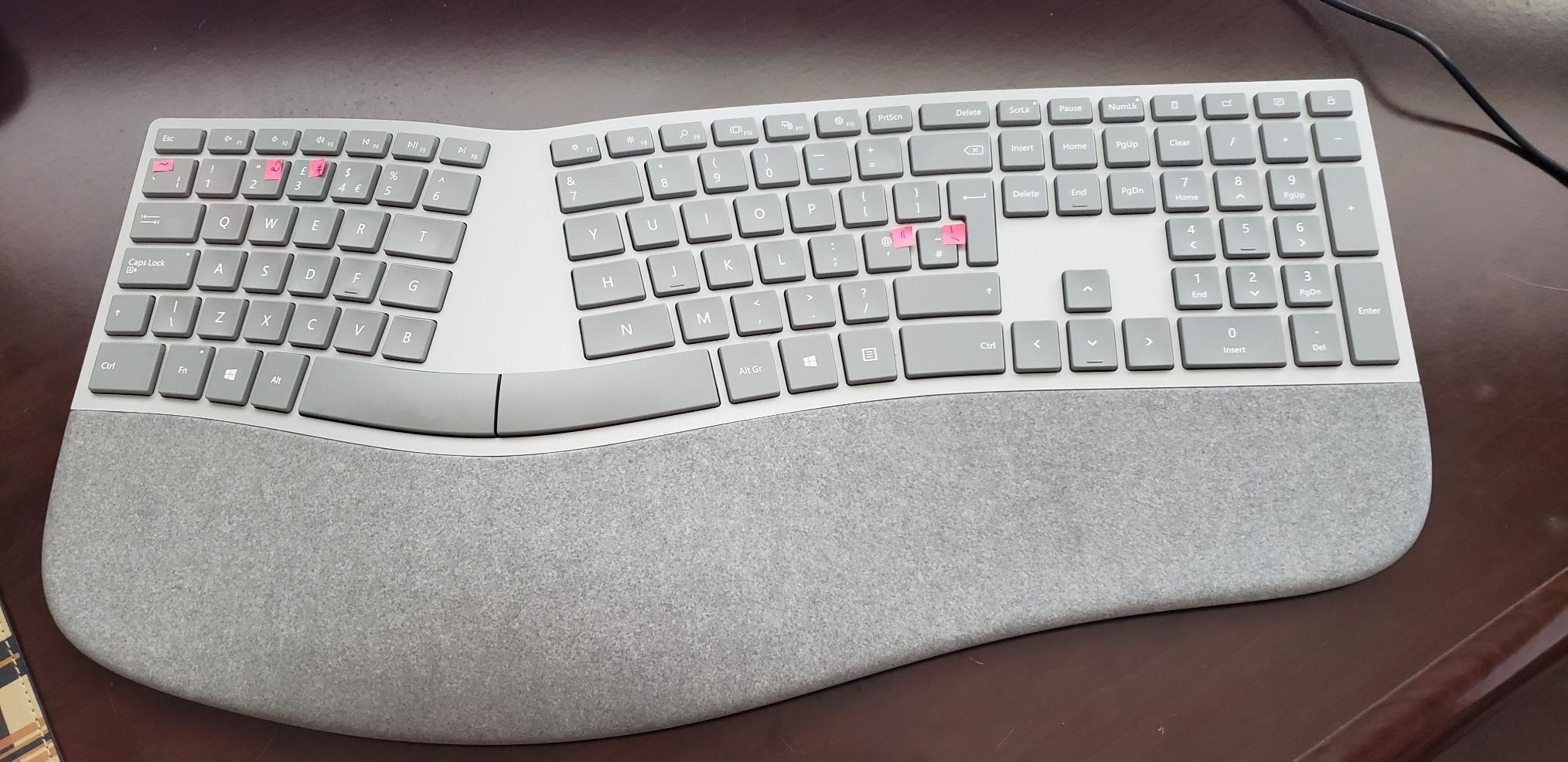 Microsoft 3RA-00022 Surface Ergonomic Wireless Keyboard,Gray customer photo 2