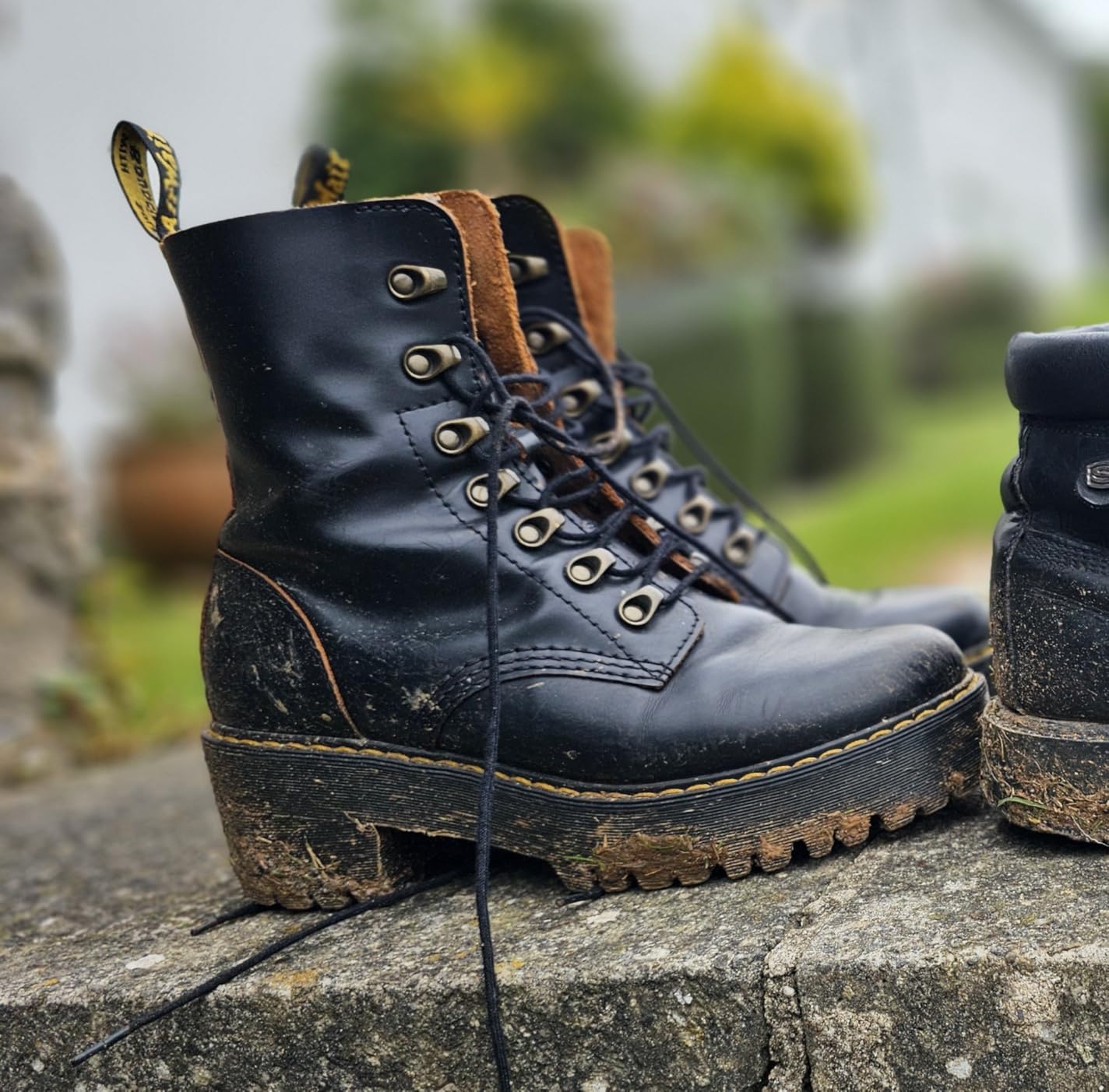 Dr. Martens Women's Leona Leather Heeled Boot, Black Smooth customer photo 1