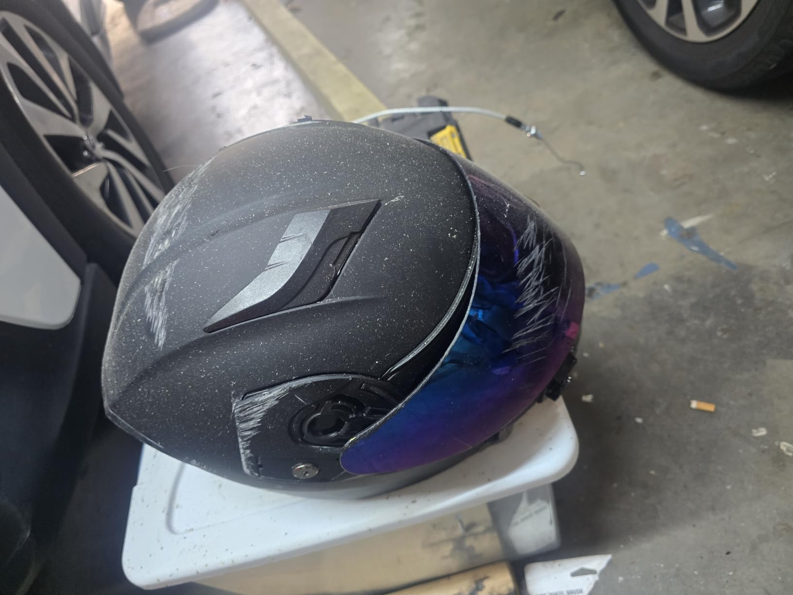 1Storm Motorcycle Modular Full Face Helmet Bike Flip up Dual Visor Sun Shield: HB89 Matt Black customer photo 2