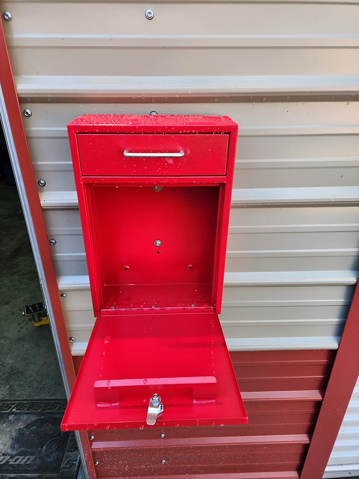 AdirOffice Wall Mount Mailbox - Mailbox with Lock and Keys- Durable Wall Mounted Locking Mailbox and Cash Drop Box for House, Apartments and Bussiness After Hours Deposits customer photo 2