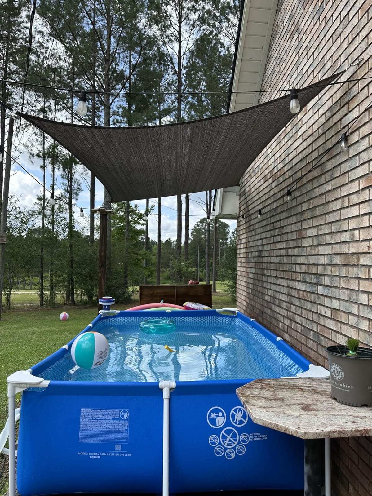 LOVE STORY 12' x 12' x 12' Triangle Sun Shade Sail for Outdoor Patio, Sand customer photo 2