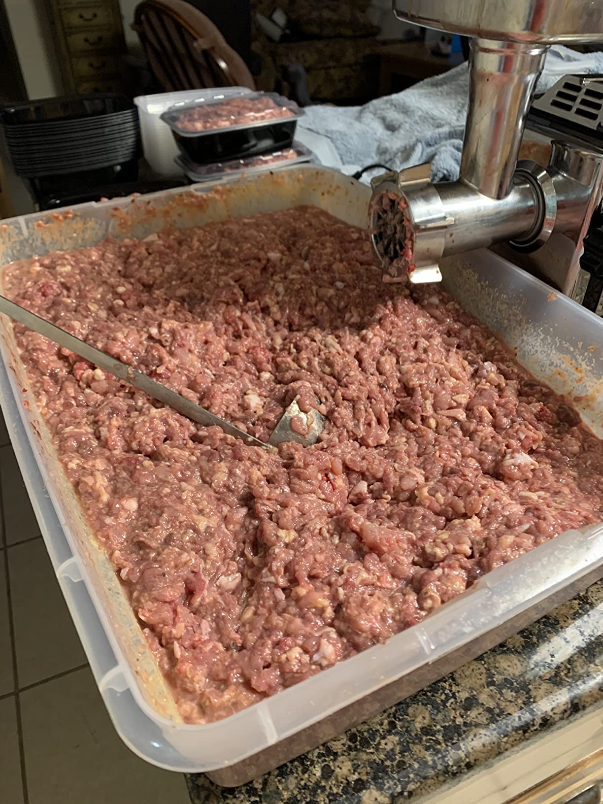 Weston Pro Series Electric Meat Grinder, Commercial Grade, 1120 Watts, 1.5 HP, 14lbs. Per Minute, Stainless Steel (10-2201-W) customer photo 2