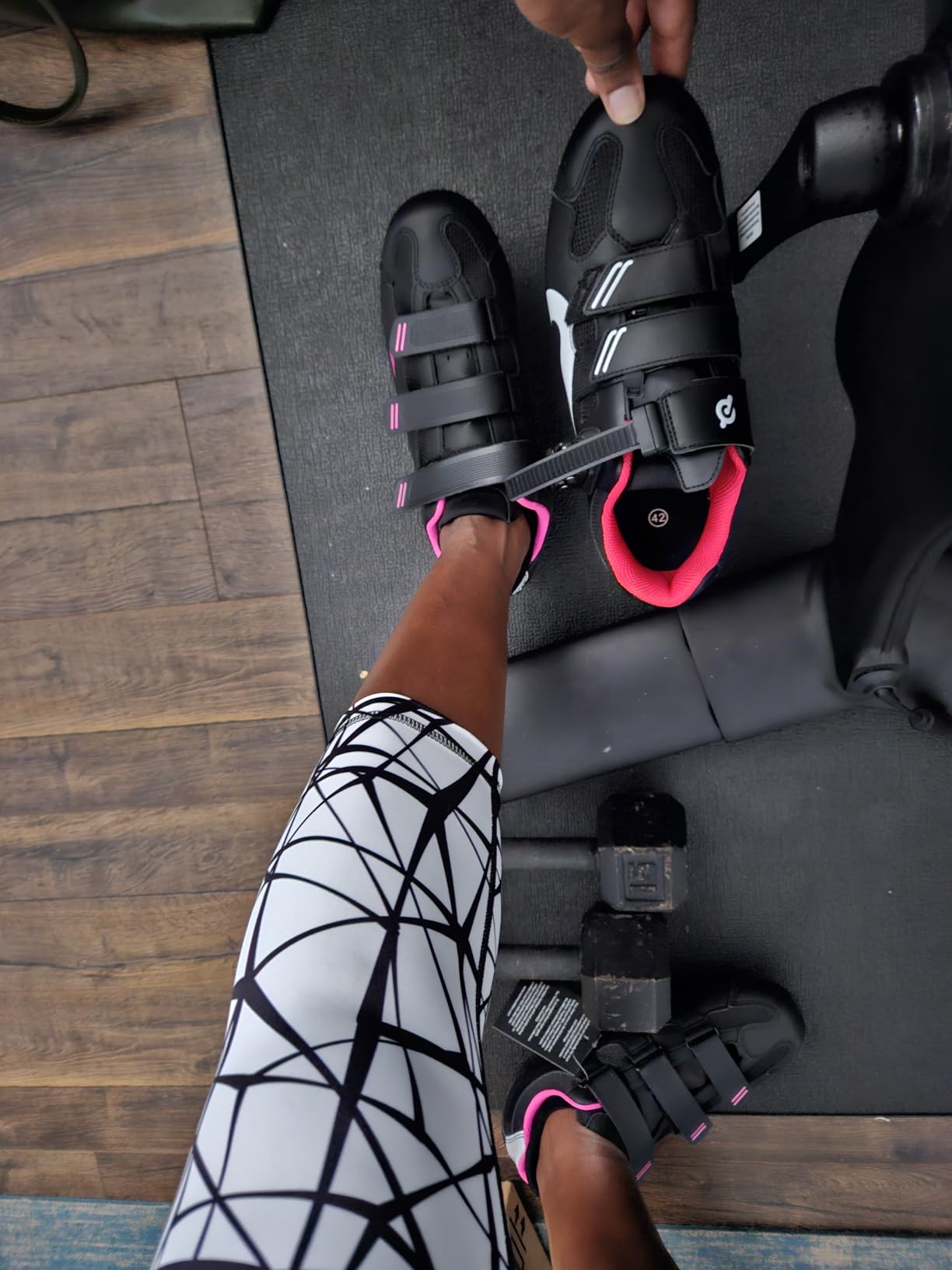 Tommaso Pista SPD & Peloton Shoes for Women—2 in 1—Fit for Peloton, Spin & Indoor Bikes—Install Your Own Delta or SPD Cleats Essential Bike Accessories for Cyclebar & Soulcycle customer photo 2