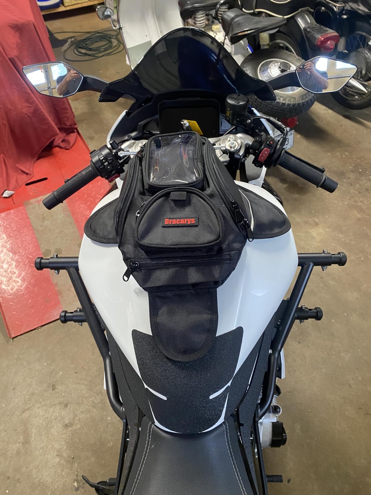 Dracarys Motorcycle Tank Bag - Oxford Saddle Black Motorbike Bag - Strong Magnetic Bag for Honda Yamaha Suzuki Kawasaki Harley customer photo 2
