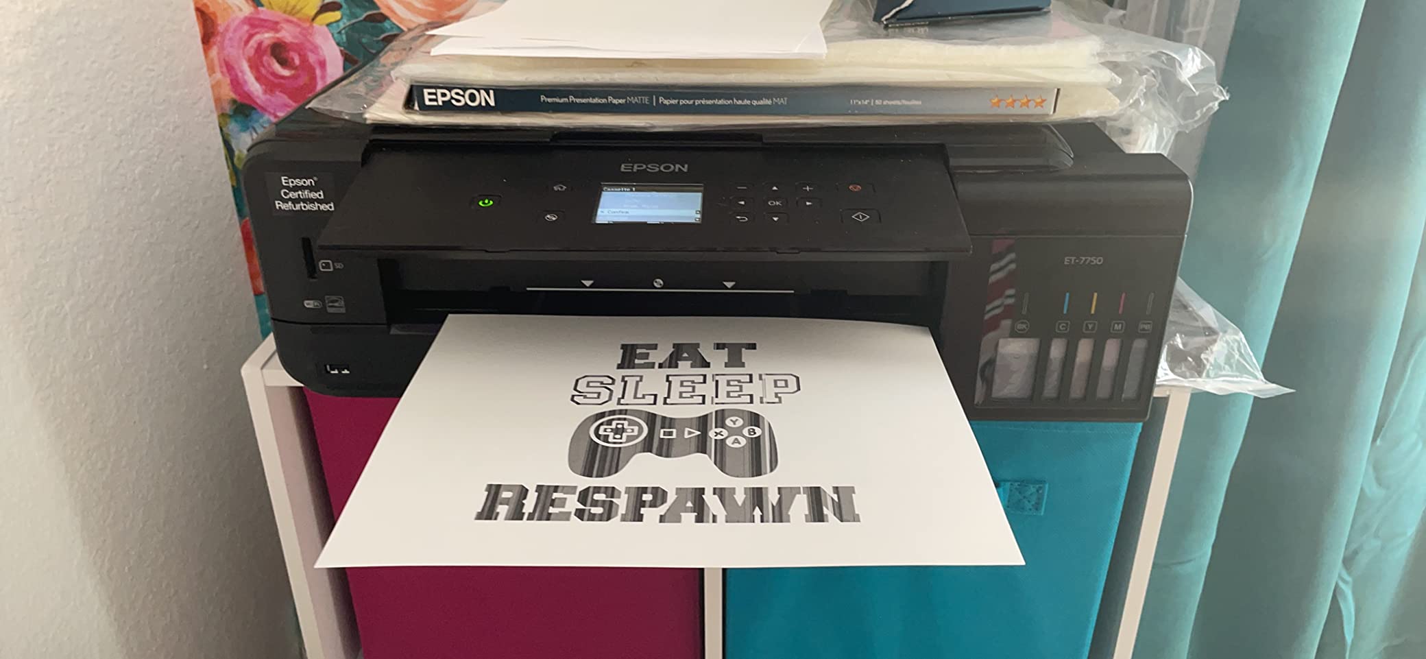 Epson Expression Premium EcoTank Wireless 5-Color All-in-One Supertank Printer with Scanner, Copier and Ethernet customer photo 1