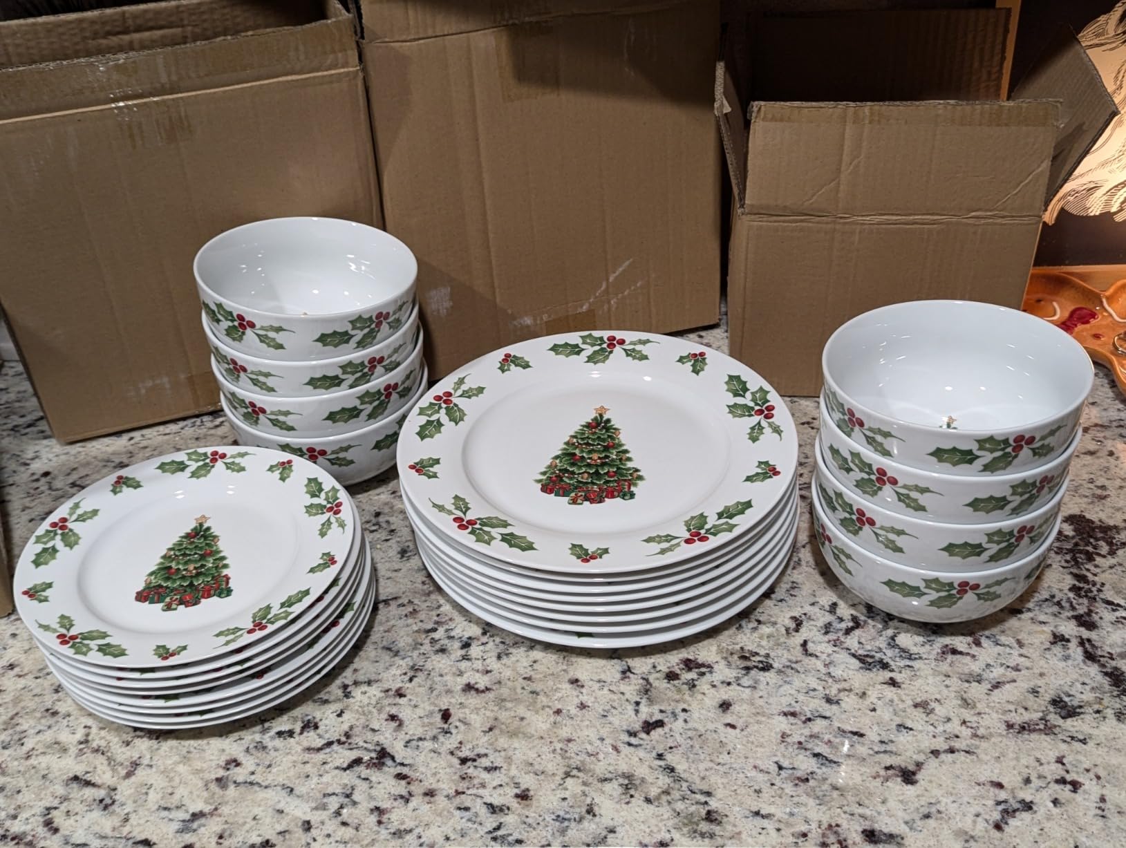 Pfaltzgraff Christmas Day 24-Piece Dinnerware Set Service for 8 Porcelain customer photo 1