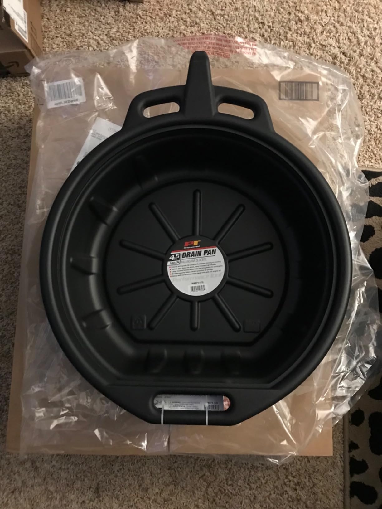 Performance Tool W4071 4.5 Gallon Black Oil Drain Pan customer photo 2