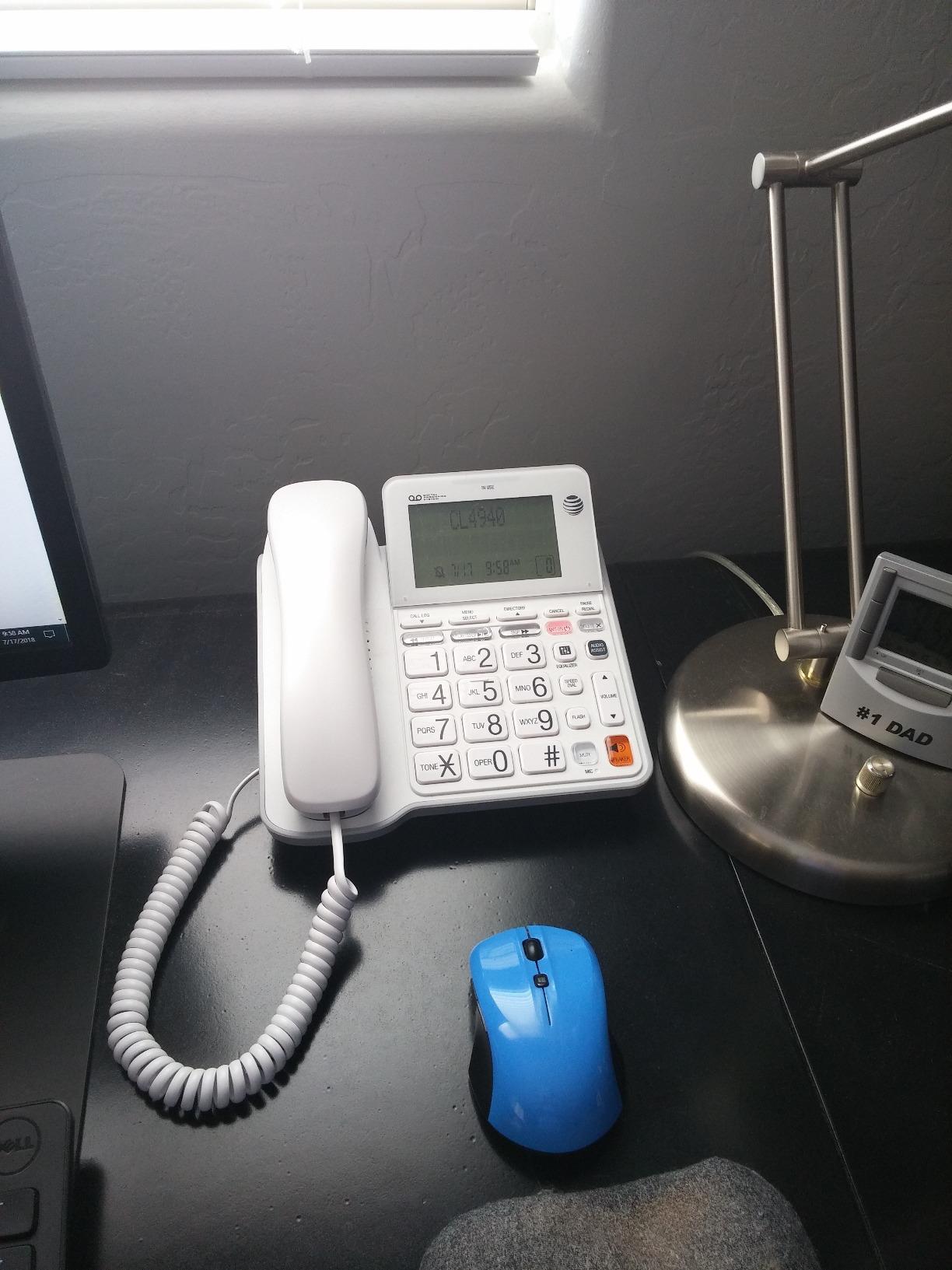 AT&T CD4930 Black Corded Phone with Digital Answering System, Caller ID, Extra-Large Tilt Backlit Display & Big Buttons customer photo 1