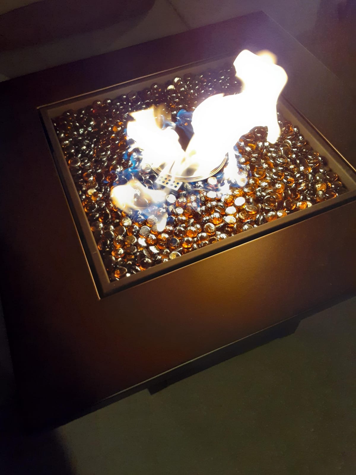 LEGACY HEATING 28in Gas Fire Pit Table, Outdoor Firepit, Black customer photo 1