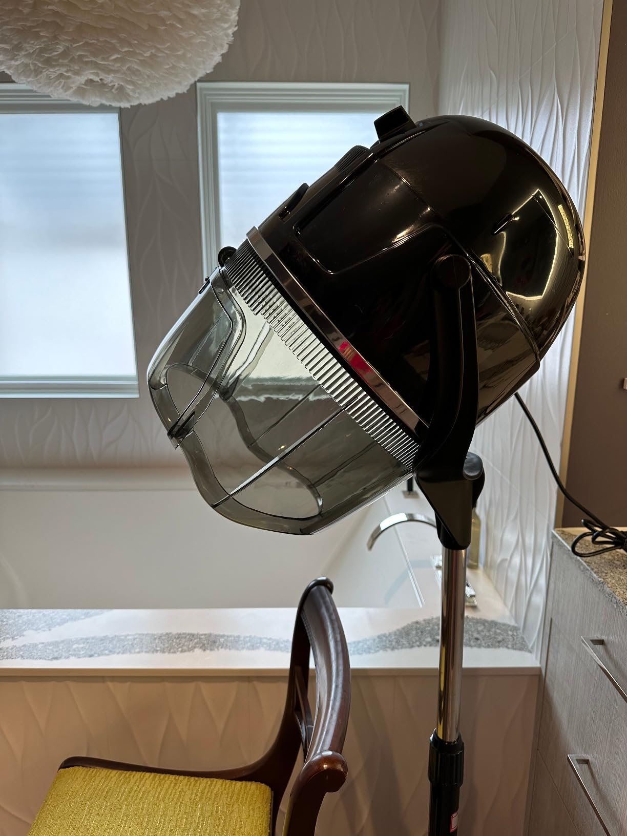 ZENY Professional Stand Up Hair Dryer, 1300W Bonnet Dryer Adjustable Height | Stand Up, Rolling Wheels, Adjustable Time and Temperature Setting, Low Noise customer photo 2