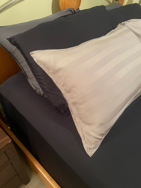 King Sheets by Pure Bamboo, Genuine 100% Organic Viscose Derived from Bamboo Bed Sheet Set, Luxuriously Soft & Cooling, Double Stitching, 2 Year Quality Promise (King, Sea Glass) customer photo 2
