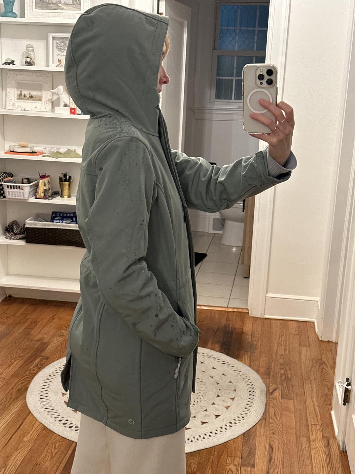 Outdoor Ventures Women's Waterproof Fleece Lined Hooded Softshell Rain Coat customer photo 1