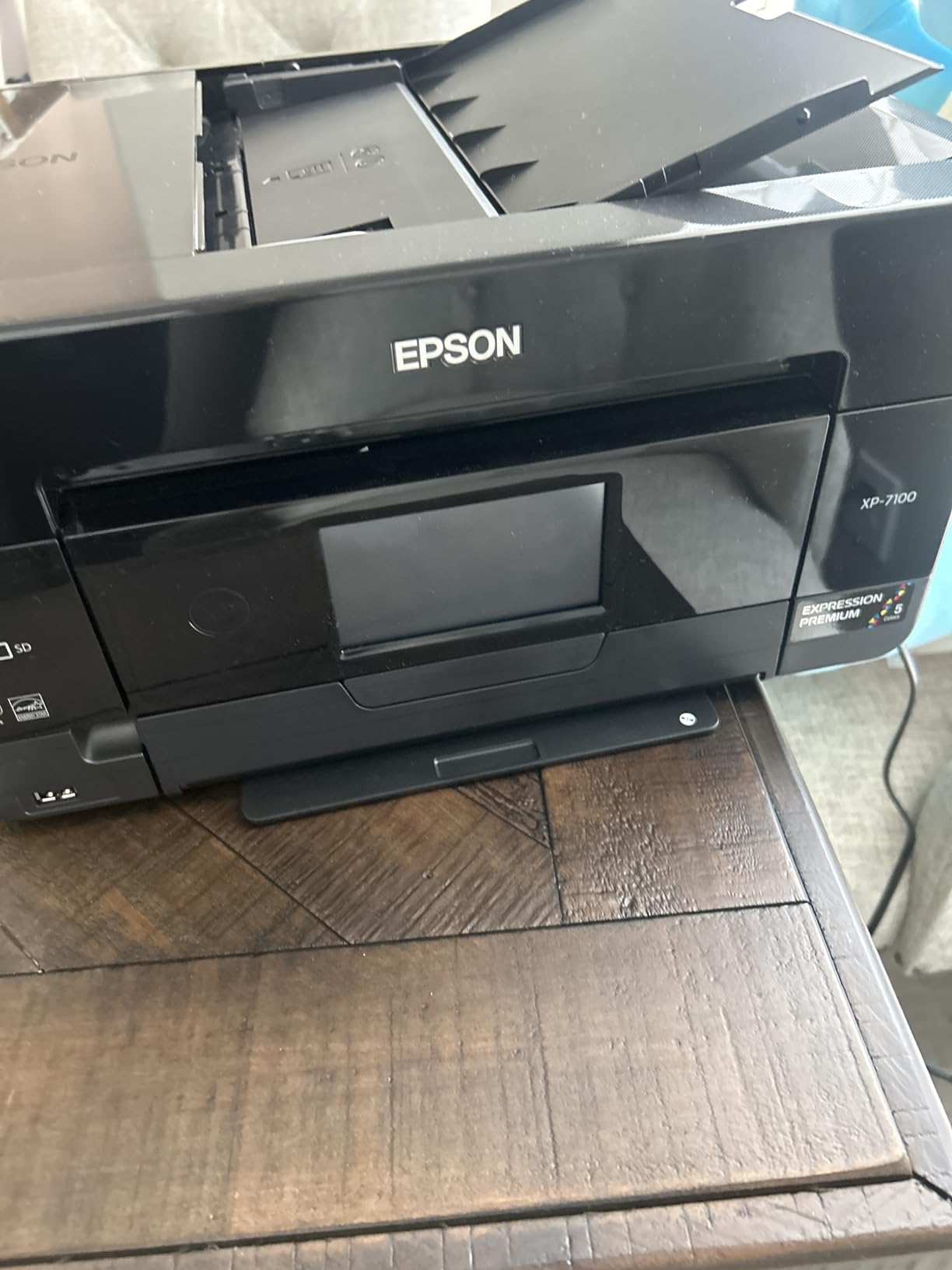 Epson Expression Premium XP-7100 Wireless Color All-in-One Inkjet Printer | 5-color print, scan, copy; up to 15.8 ppm, ADF, borderless photo printing; ideal for home and photo projects customer photo 2