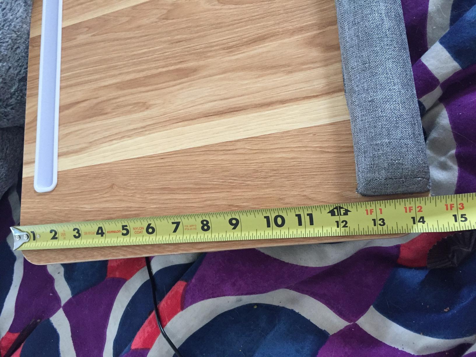 HUANUO Lap Desk - Fits up to 17 inches Laptop Desk, Woodgrain customer photo 2