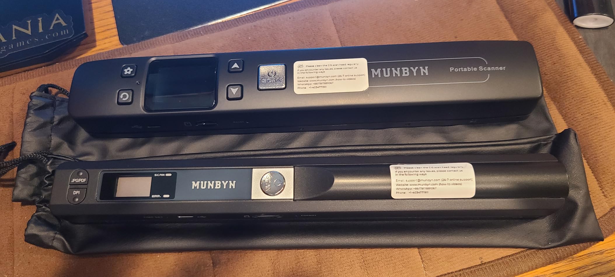 MUNBYN Portable Scanner, 900 DPI Handheld Wand Scanner, A4, 16GB SD, Silver customer photo 2