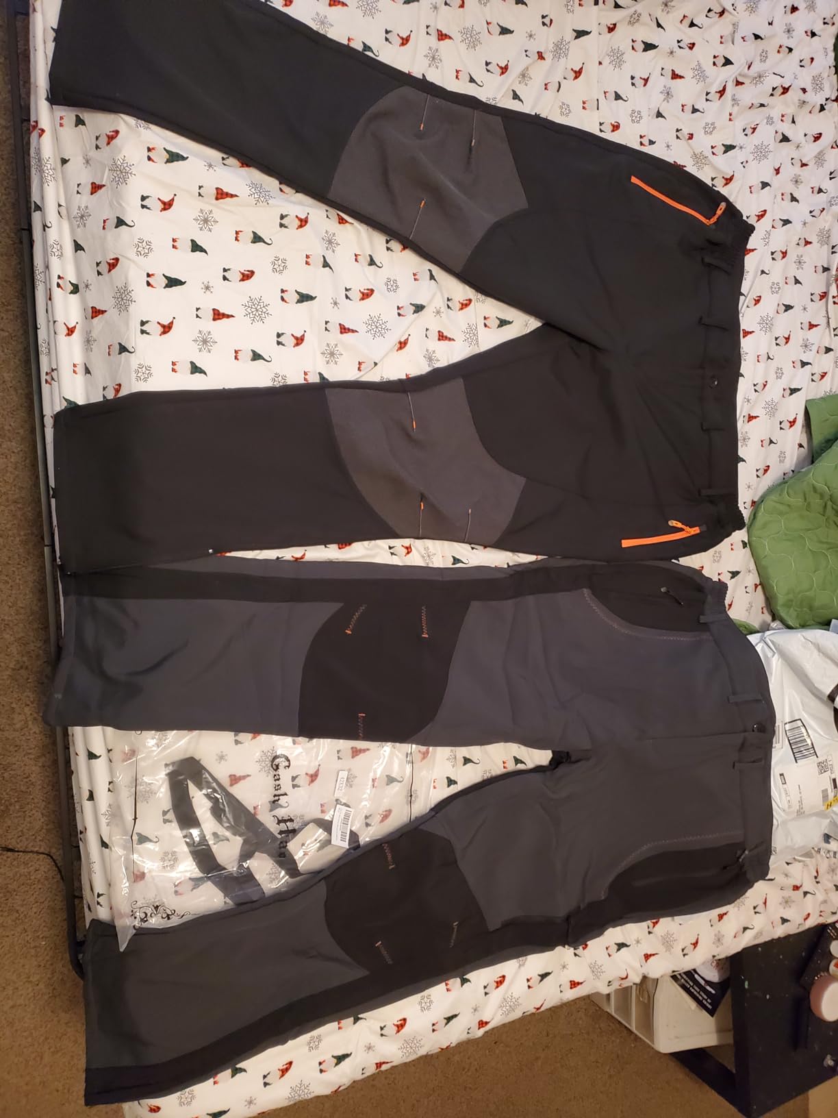 Gash Hao Mens Snow Ski Waterproof Softshell Snowboard Pants Outdoor Hiking Fleece Lined Zipper Bottom Leg customer photo 2