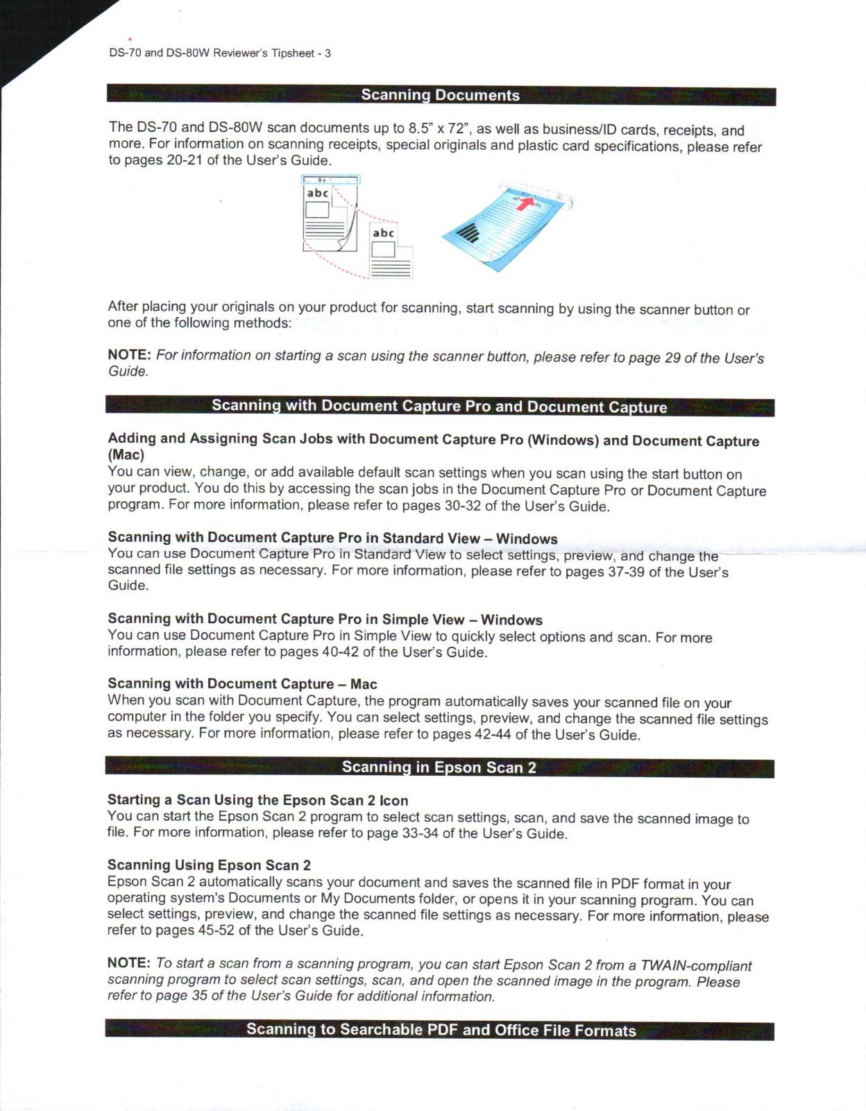 Epson DS-70 Portable Document Scanner Mobile Single-Sheet Scanner | For Laptops and Computers Fast 5.5 Second Scanning Speed Business Card and Receipt Scanner with OCR customer photo 2