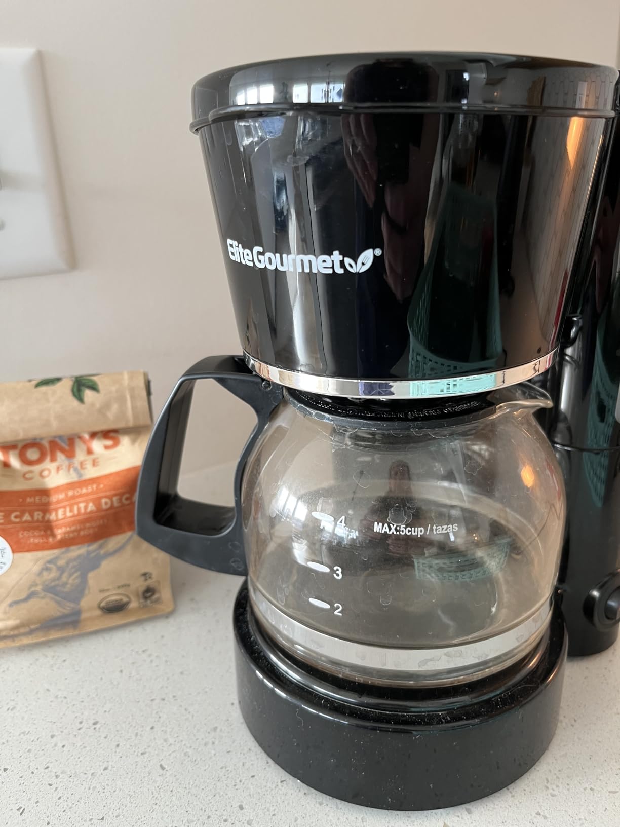 Elite Gourmet EHC-5055 Automatic 5-Cup Brew & Drip Coffee Maker with Pause N Serve Reusable Filter, On/Off Switch, Water Level Indicator customer photo 2