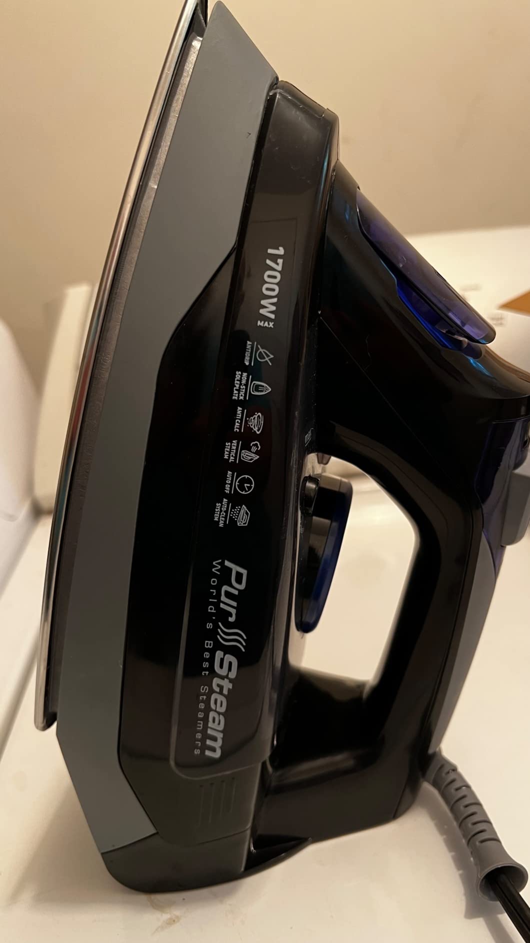 PurSteam SteamBurst+ Steam Iron, Ceramic Soleplate, Self-Clean, Anti Drip customer photo 2